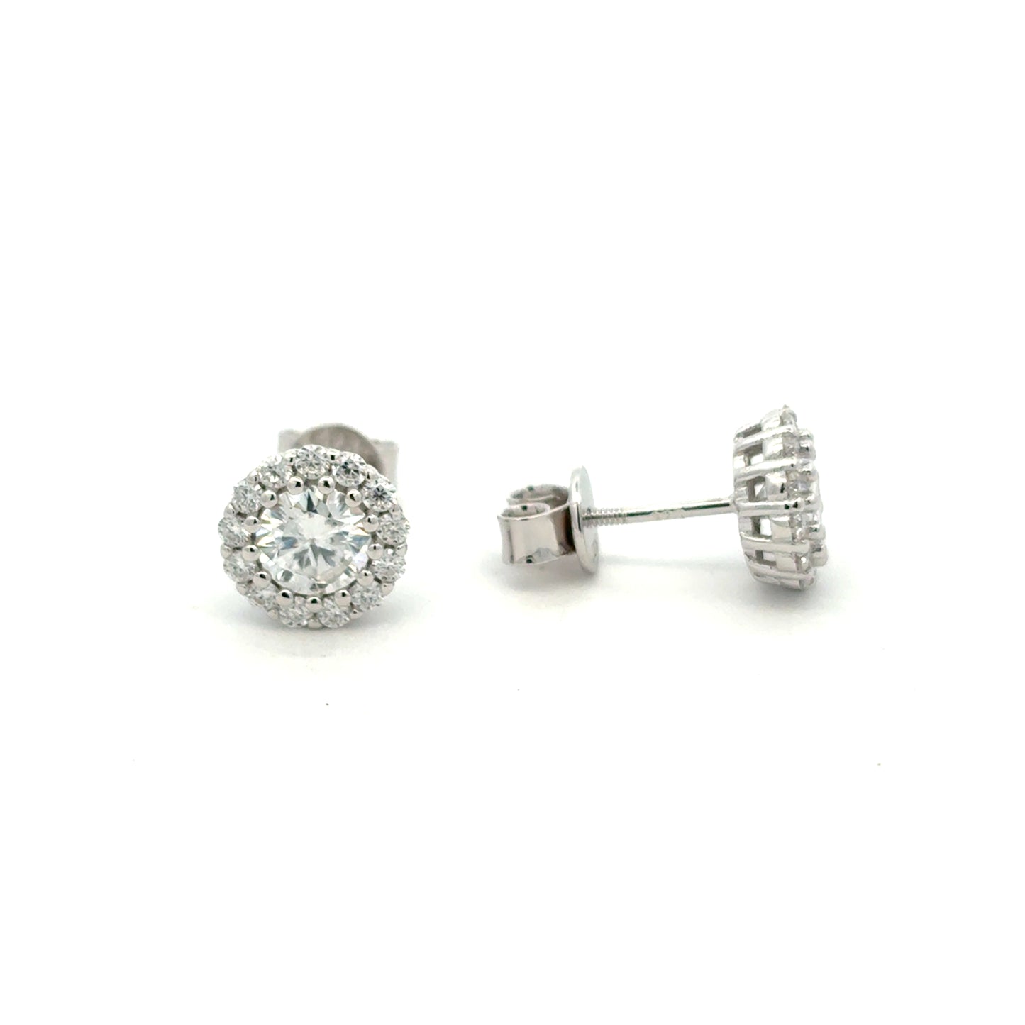 MEW-627  * push back (Moissanite Stone Earring)