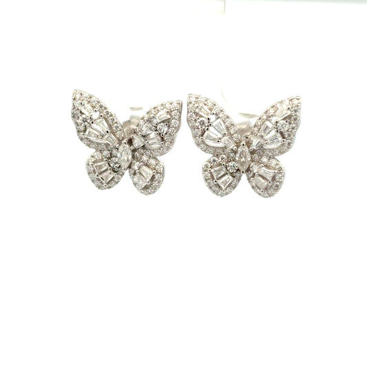 MEW-692 * push back (Moissanite Stone Earring)