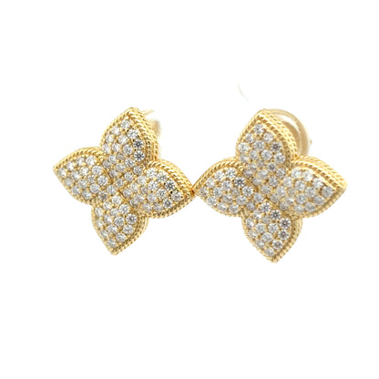 MEW-696 * push back (Moissanite Stone Earring)