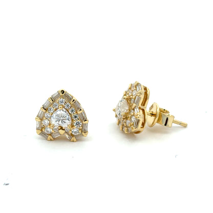 MEW-727 * push back (Moissanite Stone Earring)