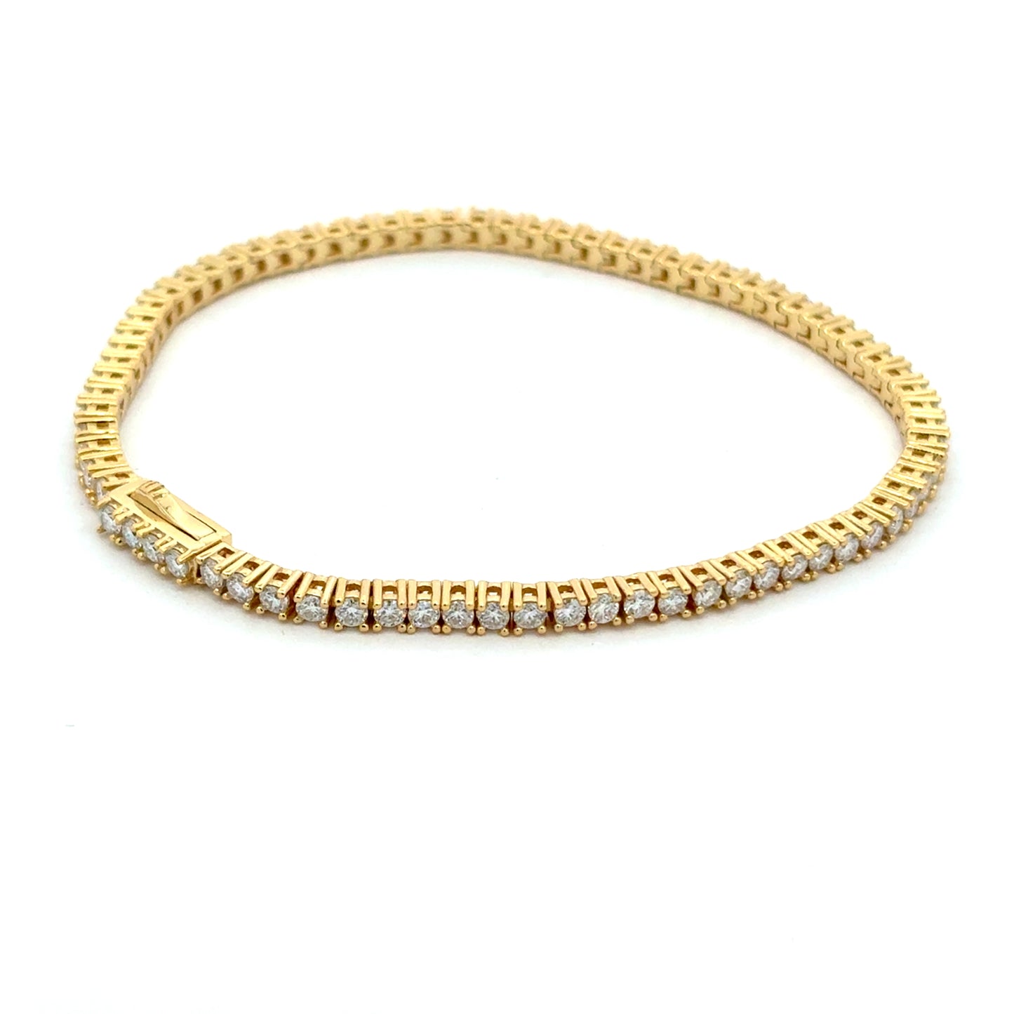 MNB-08-S  2mm Tennis Moissanite Silver Bracelet-NET/FINAL PRICE