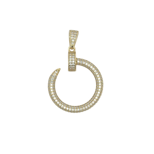 MPM-16 (Colgante de piedra cruzada de plata con moissanita)