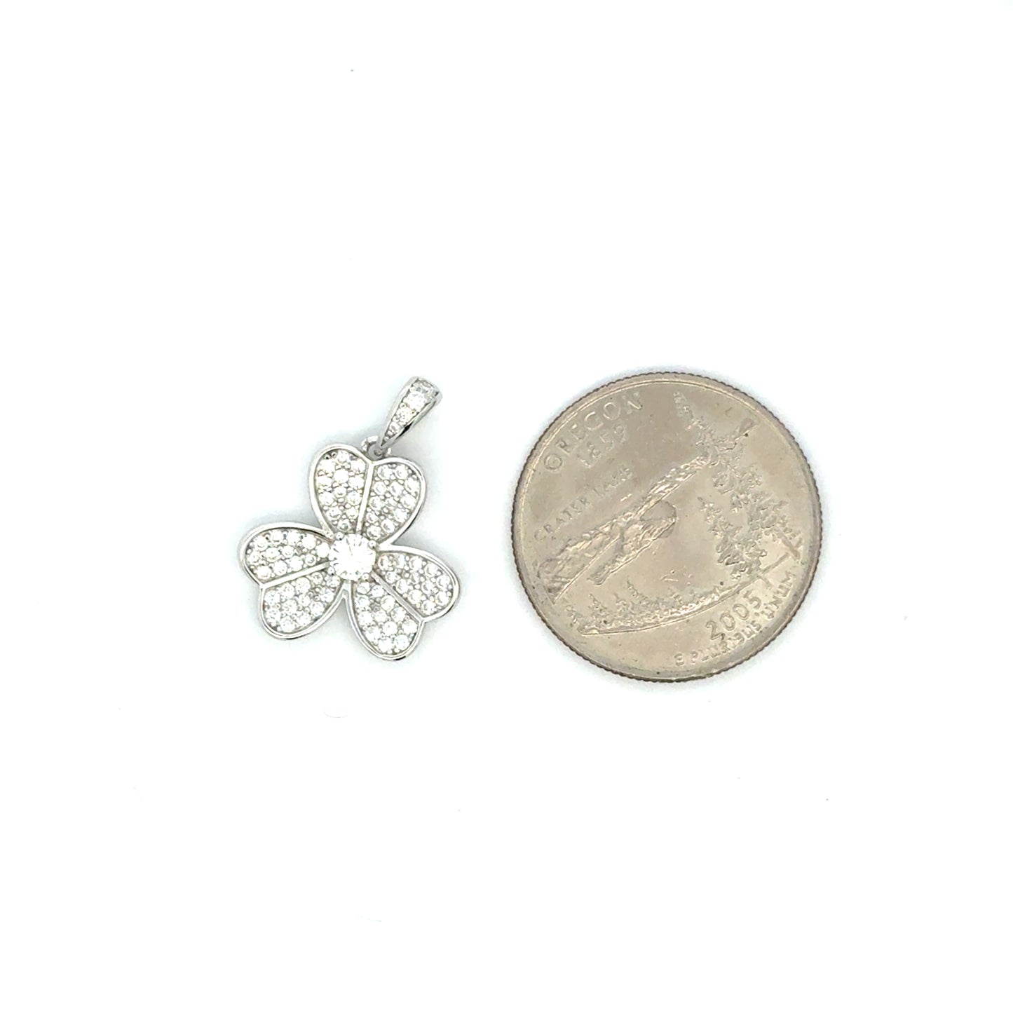 MPM-16 (Colgante de piedra cruzada de plata con moissanita)