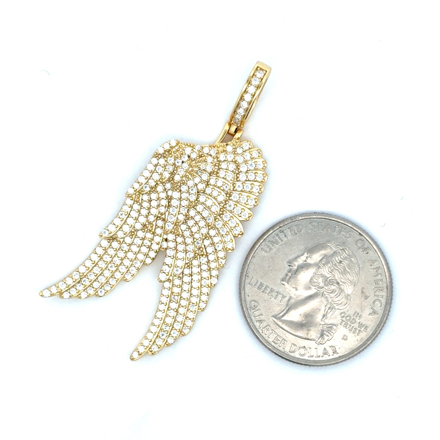 MP-111 (Moissanite Angel Wing Pendant)