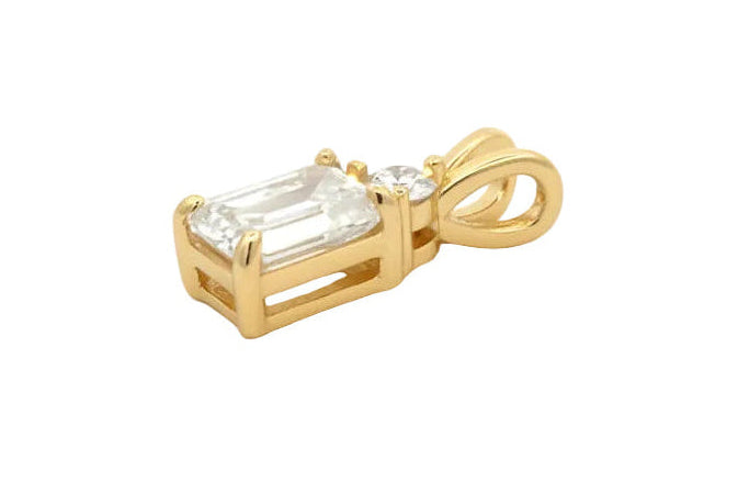 MPM-16 (Colgante de piedra cruzada de plata con moissanita)