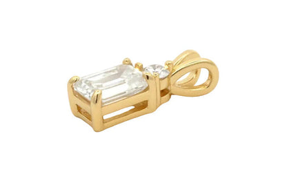 MPM-16 (Colgante de piedra cruzada de plata con moissanita)