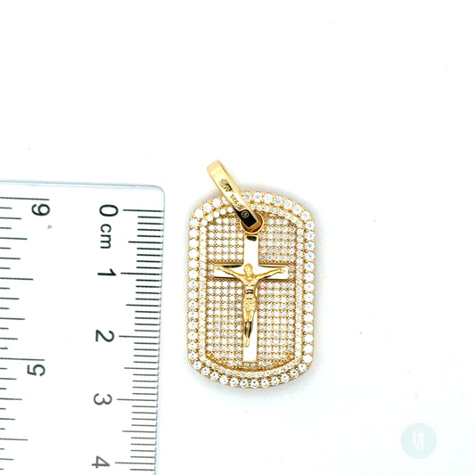 MPM-16 (Colgante de piedra cruzada de plata con moissanita)