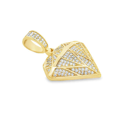 MPM-16 (Colgante de piedra cruzada de plata con moissanita)