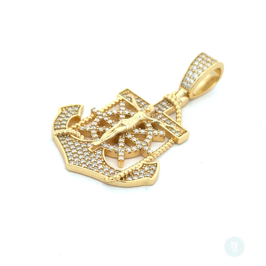 MPM-16 (Colgante de piedra cruzada de plata con moissanita)
