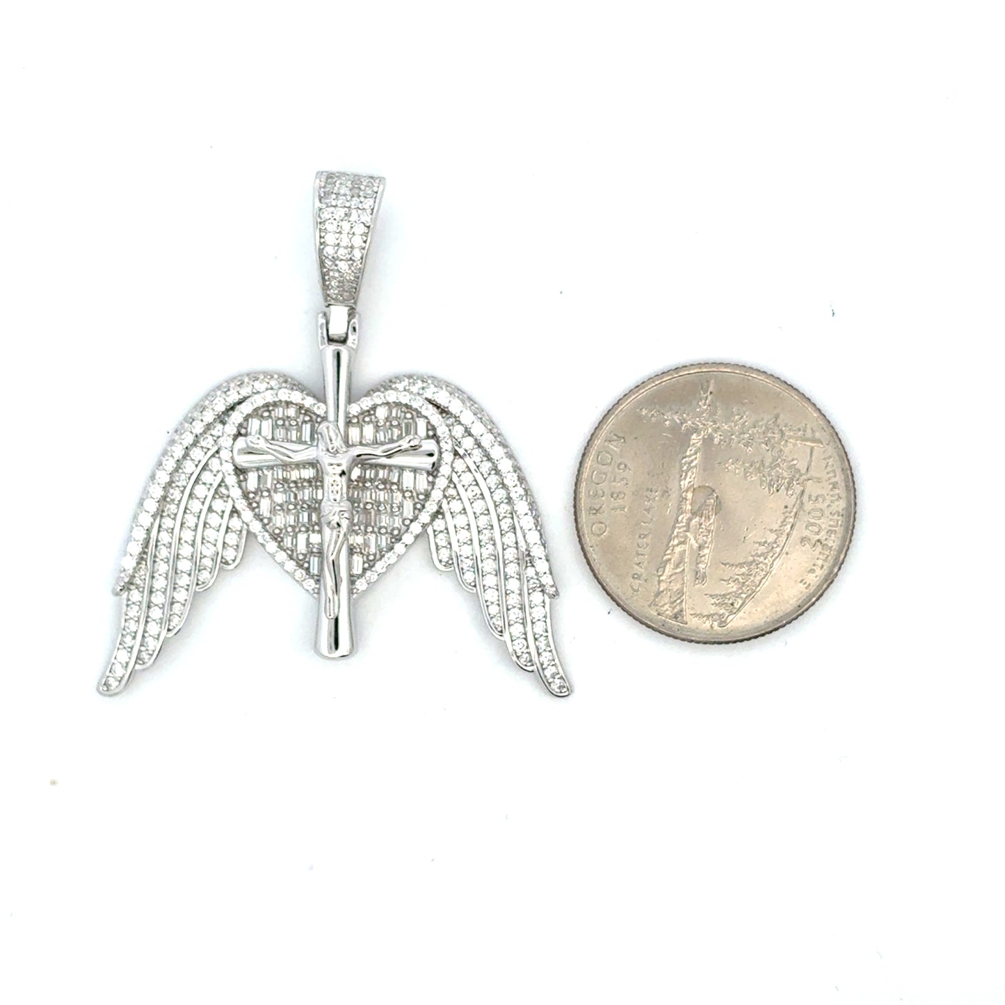 MPM-16 (Colgante de piedra cruzada de plata con moissanita)