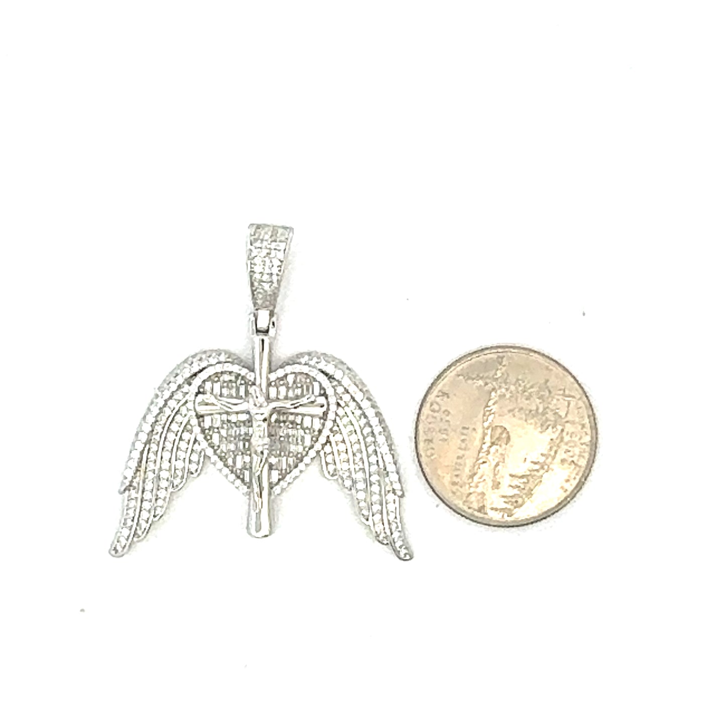 MPM-16 (Colgante de piedra cruzada de plata con moissanita)