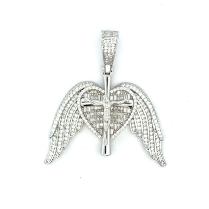 MPM-16 (Colgante de piedra cruzada de plata con moissanita)