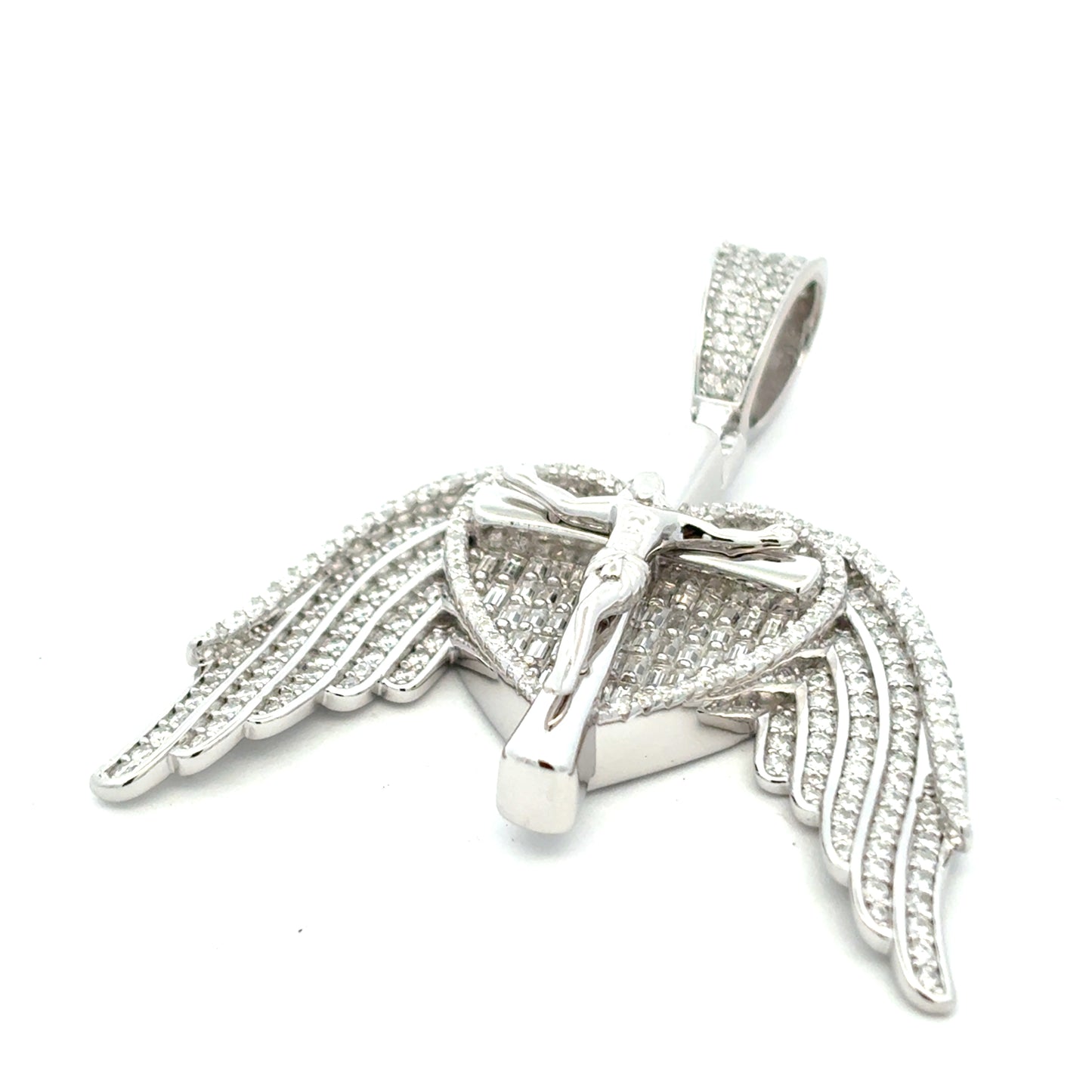 MPM-16 (Colgante de piedra cruzada de plata con moissanita)