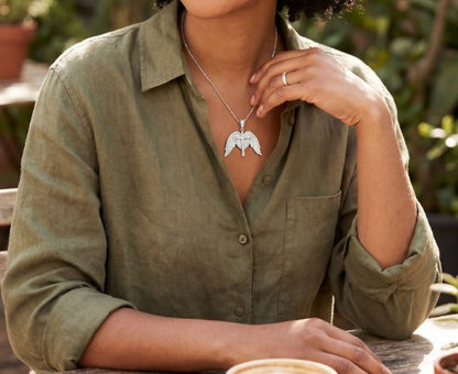 MPM-16 (Colgante de piedra cruzada de plata con moissanita)