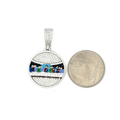 MPM-16 (Colgante de piedra cruzada de plata con moissanita)