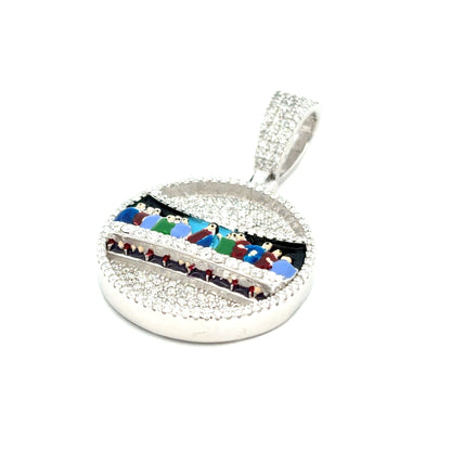 MPM-16 (Colgante de piedra cruzada de plata con moissanita)