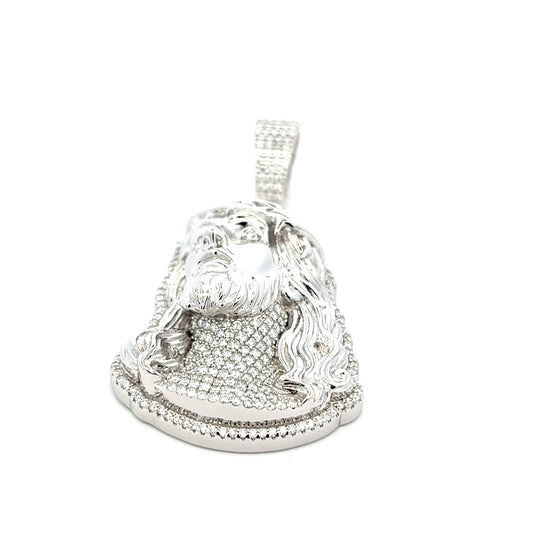 MPM-16 (Colgante de piedra cruzada de plata con moissanita)