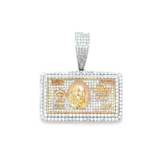 MP-71 (Moissanite Money Dollar Pendant)