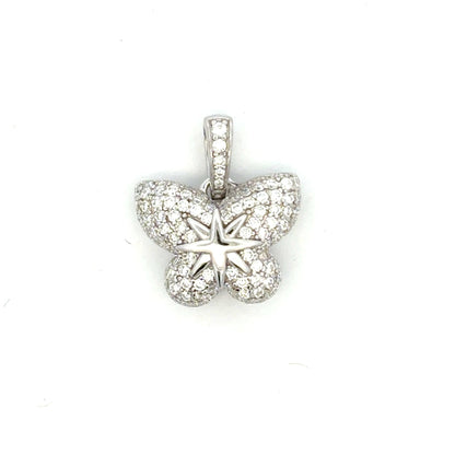 MPM-16 (Colgante de piedra cruzada de plata con moissanita)