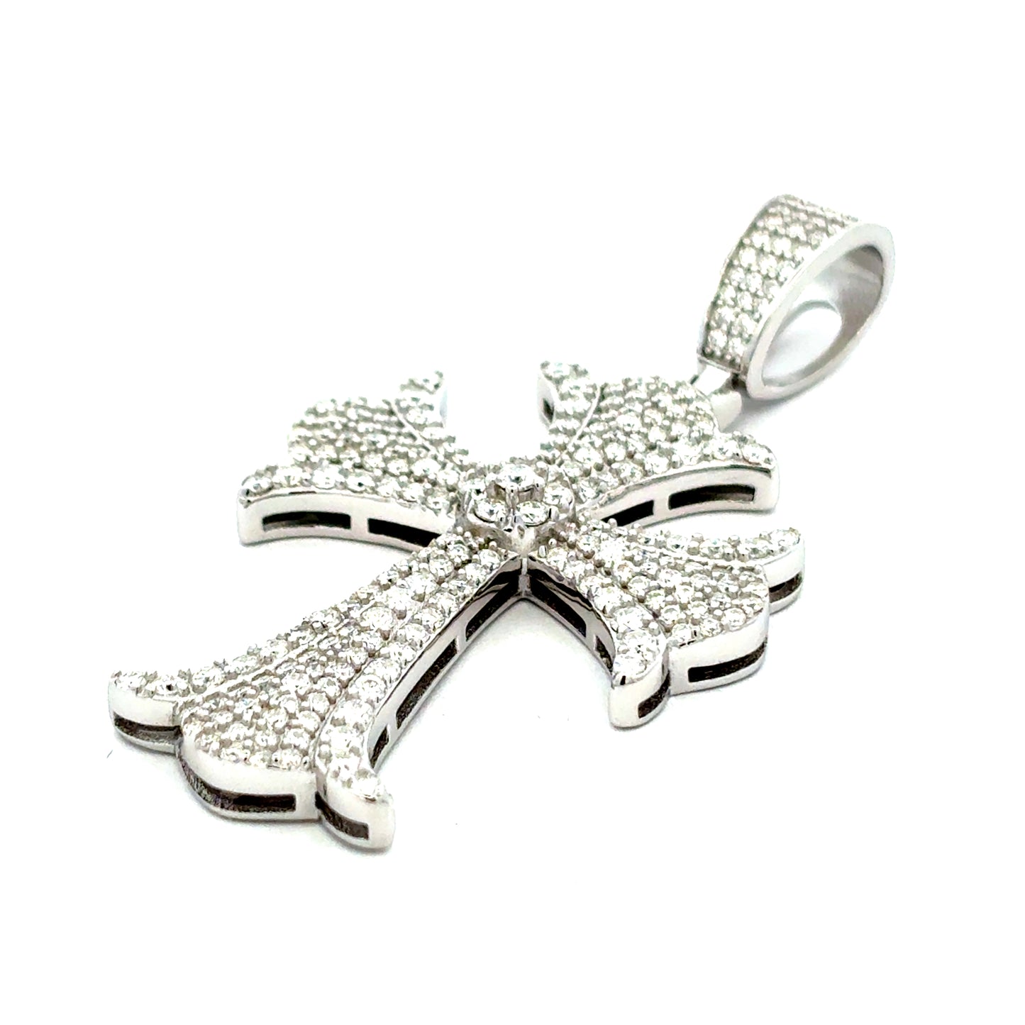 MPM-16 (Colgante de piedra cruzada de plata con moissanita)