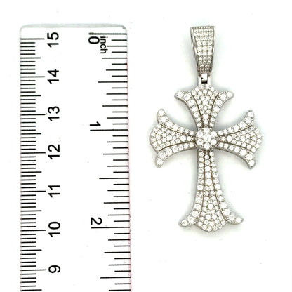 MPM-16 (Colgante de piedra cruzada de plata con moissanita)