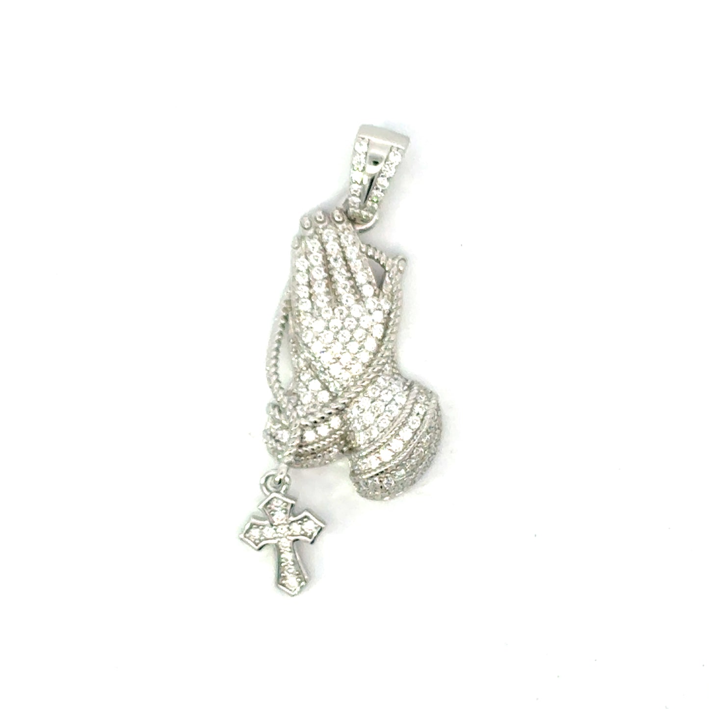 MPM-16 (Colgante de piedra cruzada de plata con moissanita)