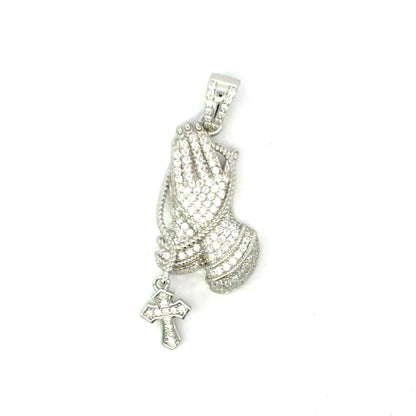 MPM-16 (Colgante de piedra cruzada de plata con moissanita)