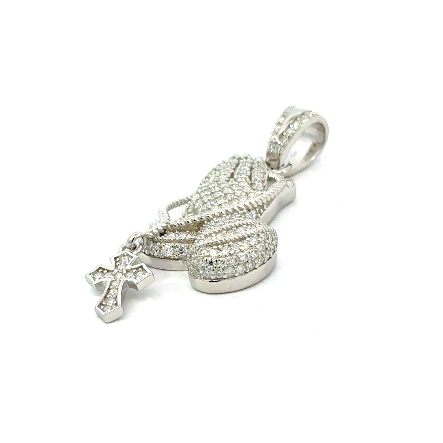 MPM-16 (Colgante de piedra cruzada de plata con moissanita)