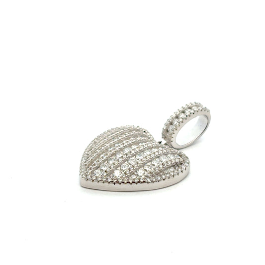 MPM-25 (Moissanite Silver Heart Pendant)