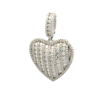 MPM-16 (Colgante de piedra cruzada de plata con moissanita)