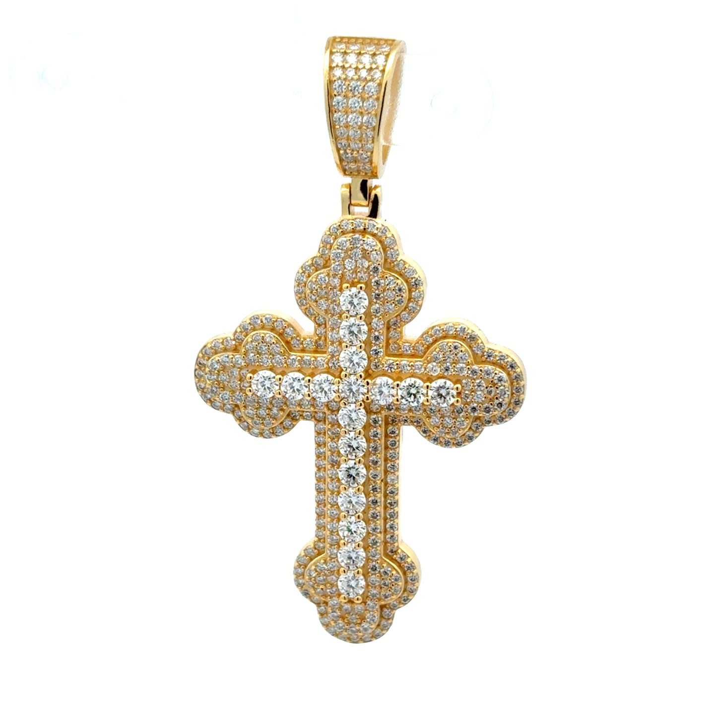MPM-16 (Colgante de piedra cruzada de plata con moissanita)