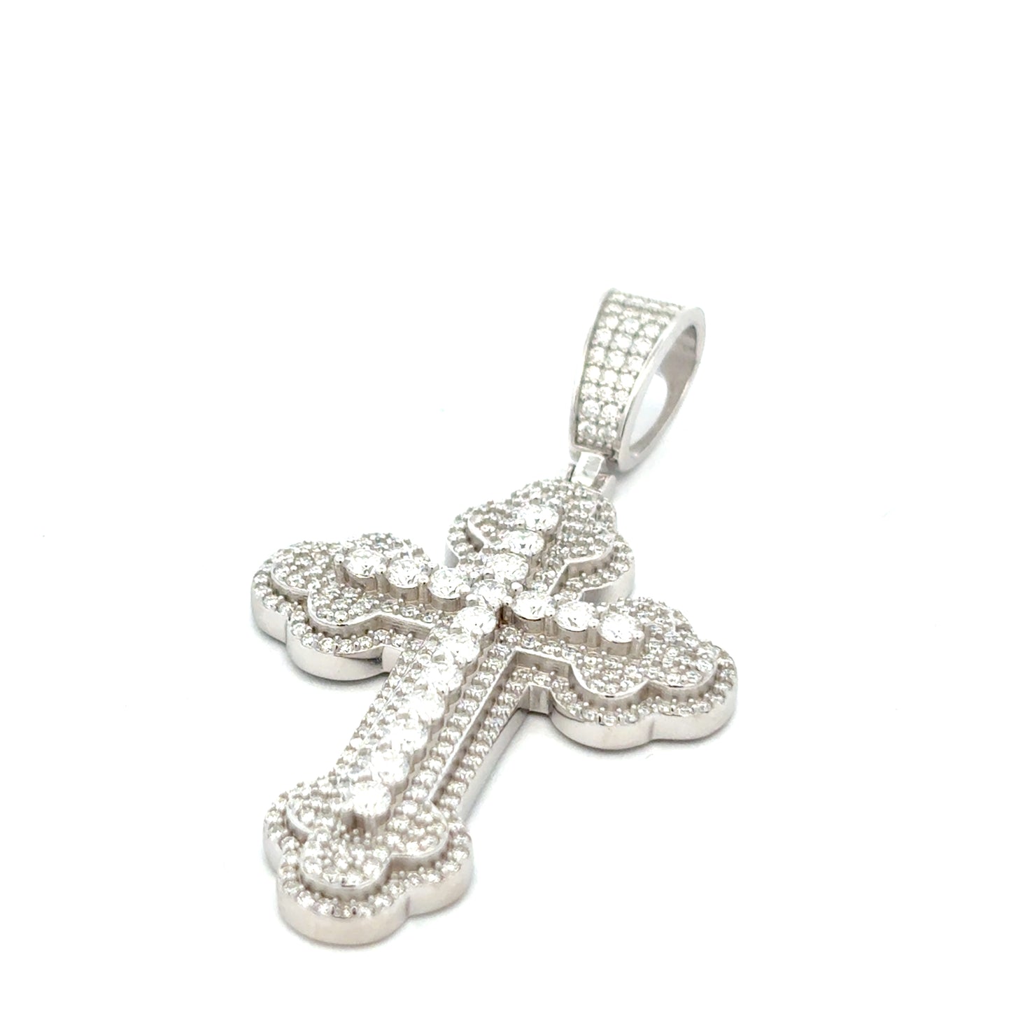MPM-16 (Colgante de piedra cruzada de plata con moissanita)