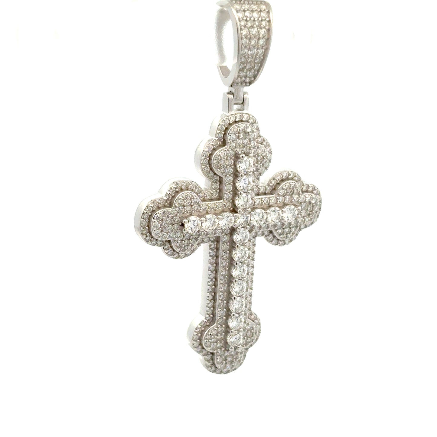 MPM-16 (Colgante de piedra cruzada de plata con moissanita)