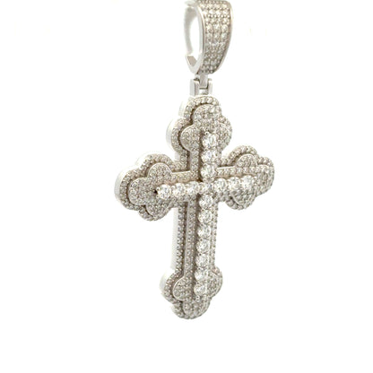 MPM-16 (Colgante de piedra cruzada de plata con moissanita)