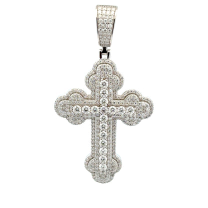 MPM-16 (Colgante de piedra cruzada de plata con moissanita)