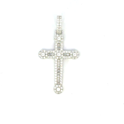 MPM-16 (Colgante de piedra cruzada de plata con moissanita)