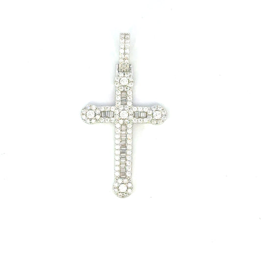 MPM-28 (Moissanite Silver Cross Pendant)