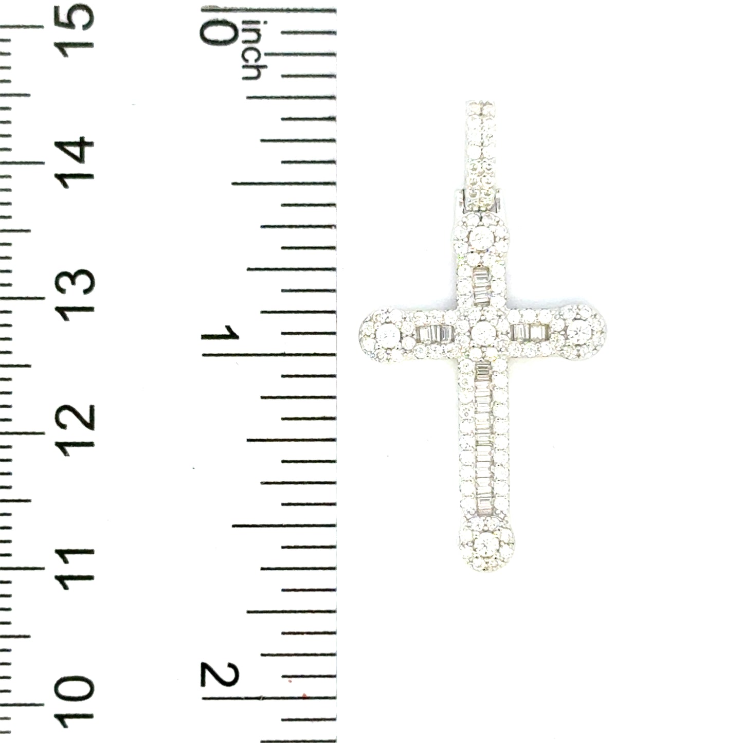 MPM-16 (Colgante de piedra cruzada de plata con moissanita)