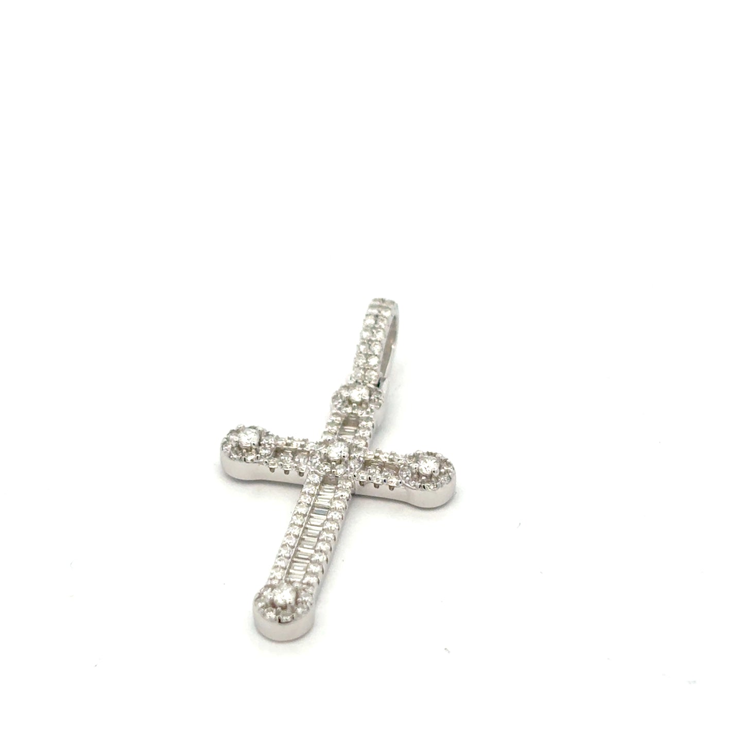 MPM-16 (Colgante de piedra cruzada de plata con moissanita)