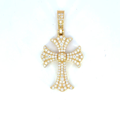 MPM-16 (Colgante de piedra cruzada de plata con moissanita)