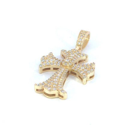 MPM-16 (Colgante de piedra cruzada de plata con moissanita)