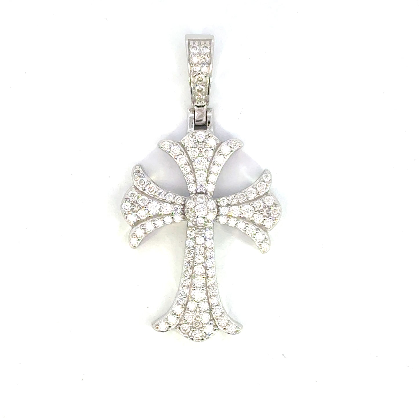 MPM-16 (Colgante de piedra cruzada de plata con moissanita)