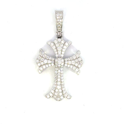 MPM-16 (Colgante de piedra cruzada de plata con moissanita)