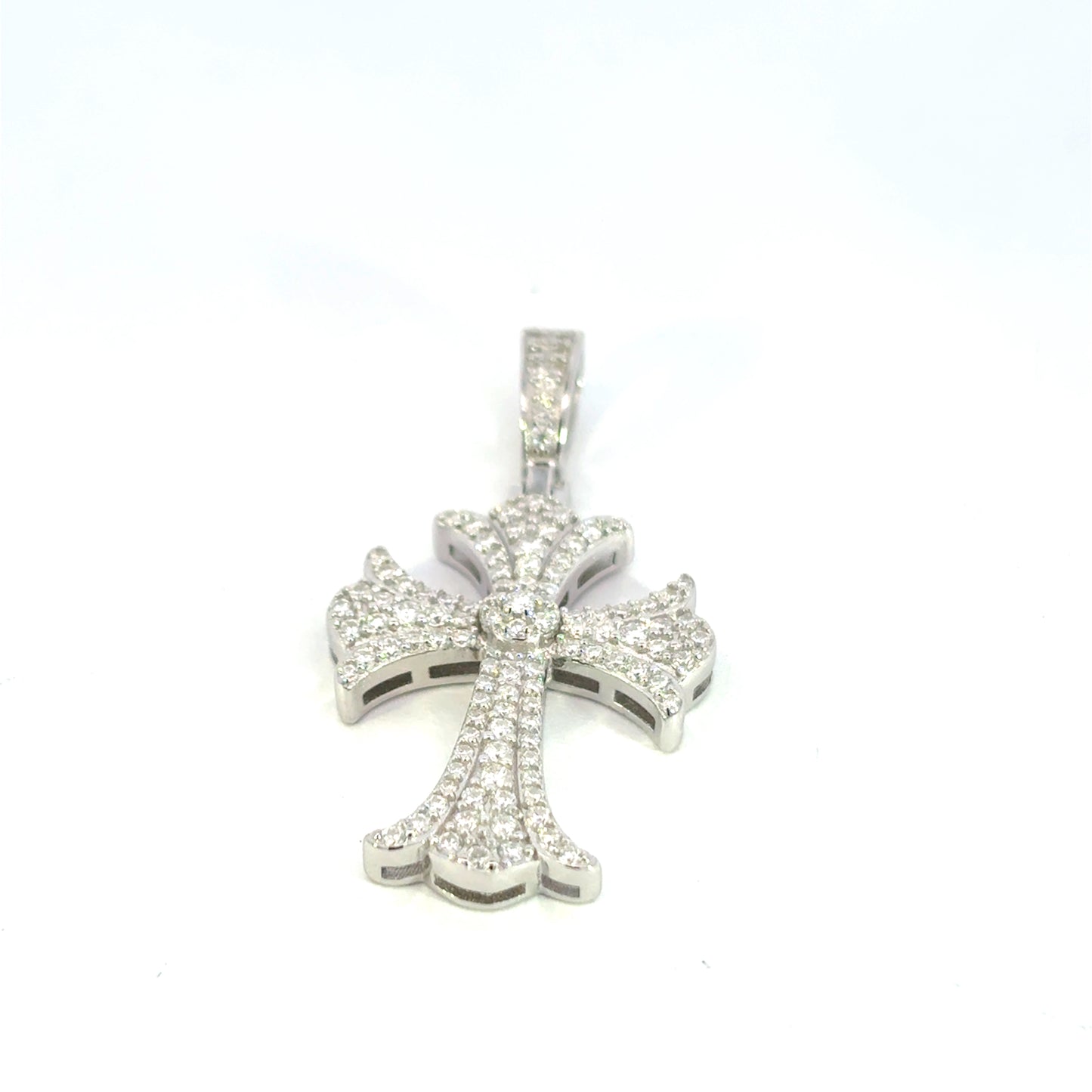 MPM-16 (Colgante de piedra cruzada de plata con moissanita)