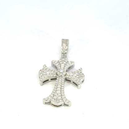 MPM-16 (Colgante de piedra cruzada de plata con moissanita)