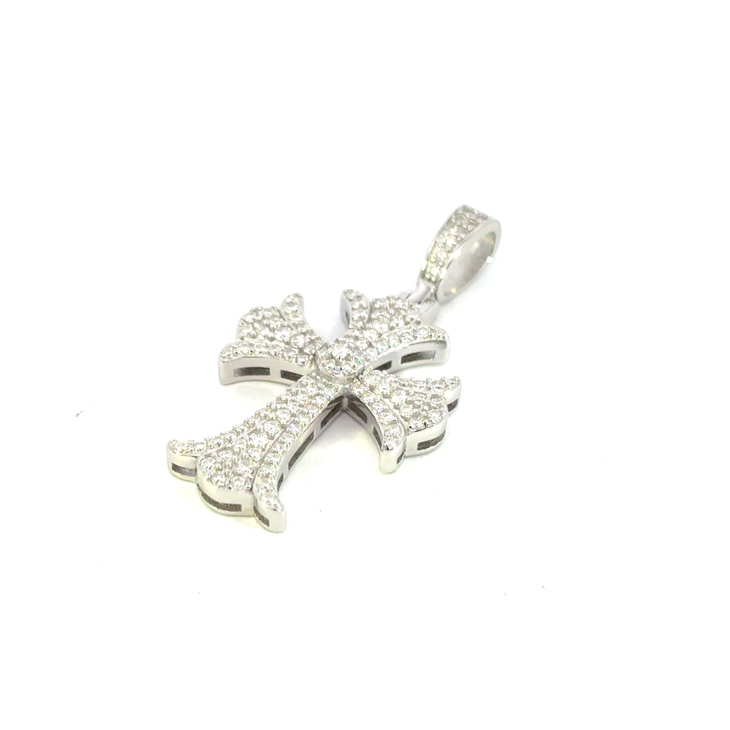 MPM-16 (Colgante de piedra cruzada de plata con moissanita)
