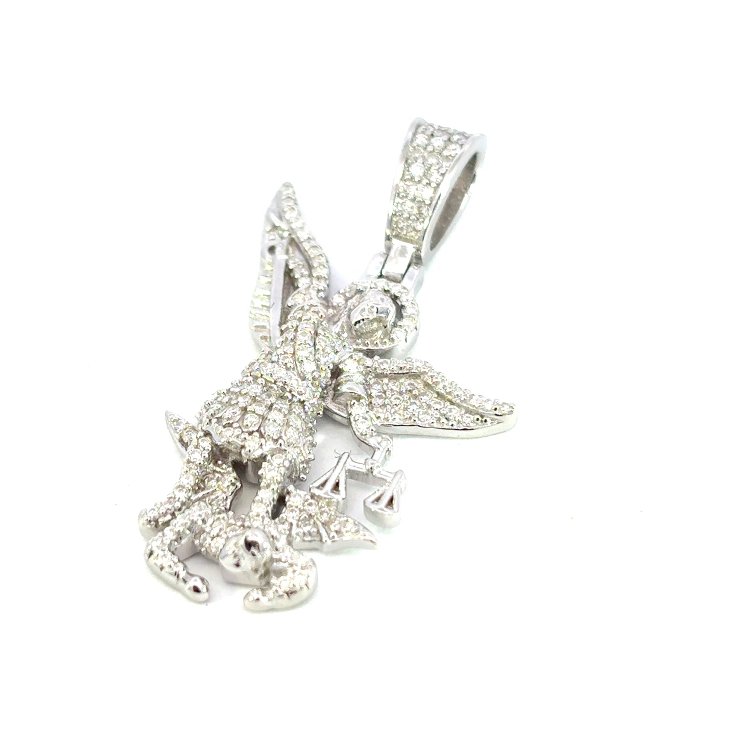 MPM-16 (Colgante de piedra cruzada de plata con moissanita)