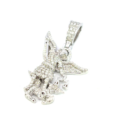 MPM-16 (Colgante de piedra cruzada de plata con moissanita)