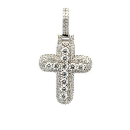 MPM-16 (Colgante de piedra cruzada de plata con moissanita)