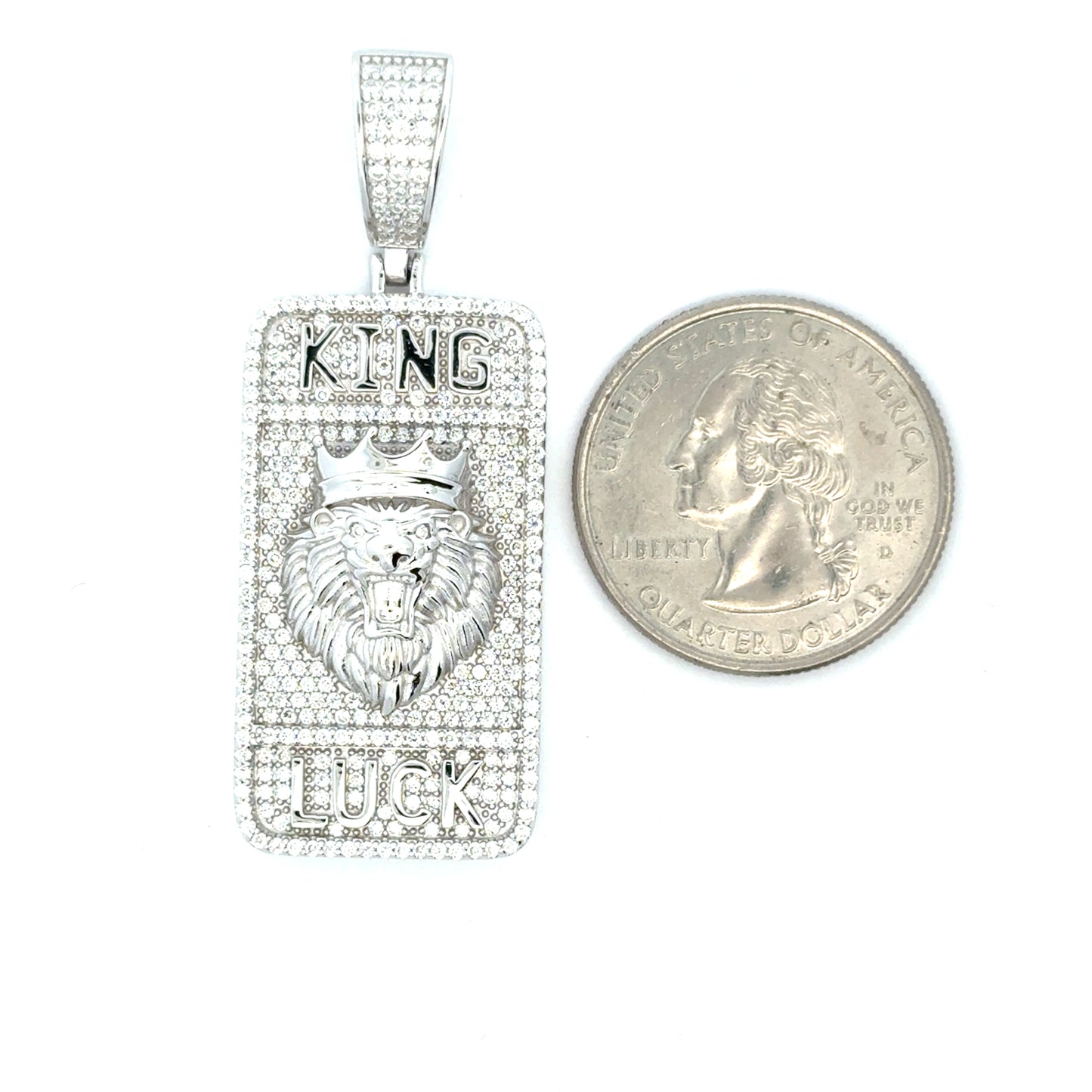 MP-35 (Moissanite Silver Lion-Head Pendant)